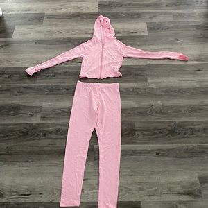 Crop jacket and legging set